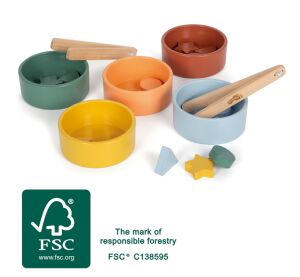 small foot Montessori sorting game with pliers